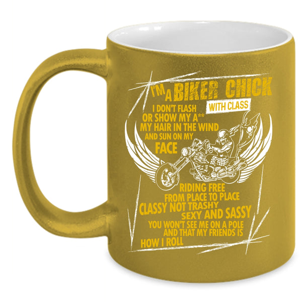 I'm A Biker Chick Coffee Mug, Cool Bikers Coffee Cup