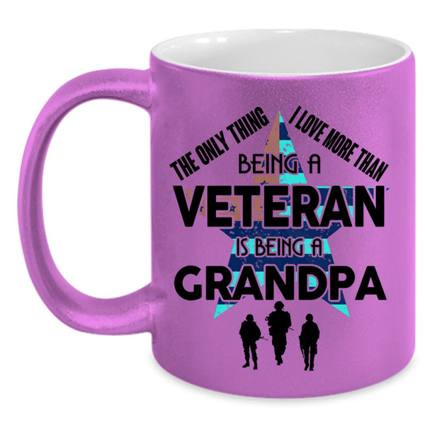 Being A Grandpa Coffee Mug, I Love Being A Veteran Accent Mug