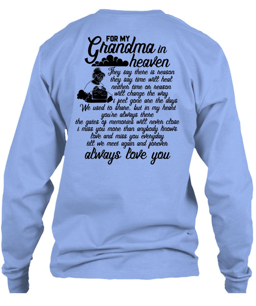 For My Grandma In Heaven T Shirt, I Love Grandma T Shirt