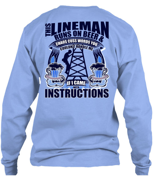 This Lineman Runs On Beer T Shirt, I Love Lineman T Shirt