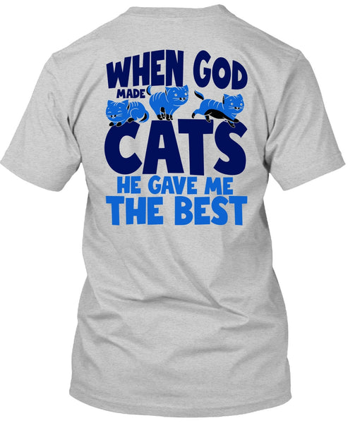 When God Made Cats T Shirt, I Love My Cats T Shirt