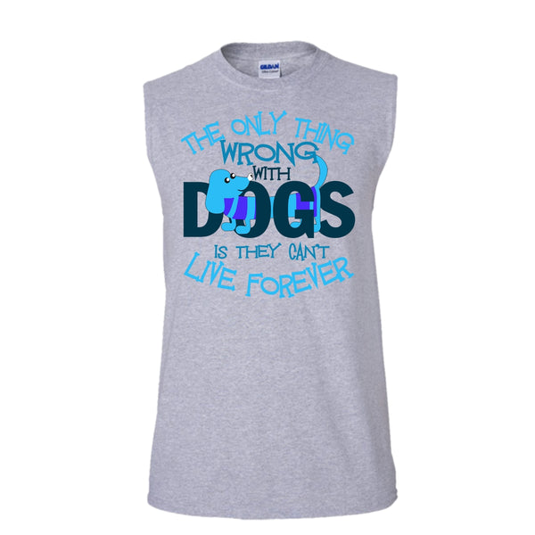 The Only Thing Wrong With Dog T Shirt, My Dog My Dachshund Tank Top (Men's Cotton Sleeveless)