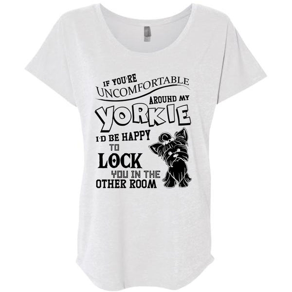 Around My Yorkie T Shirt, I Love My Dog T Shirt, Awesome T-Shirts
