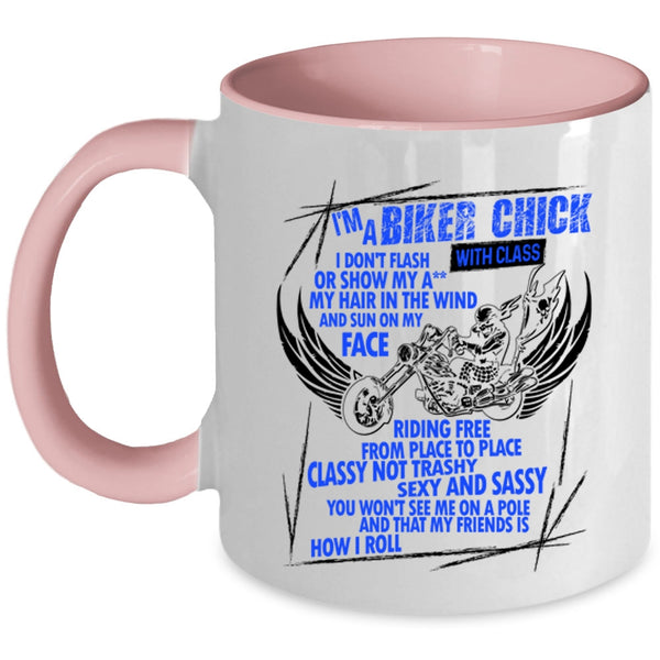 Cool Bikers Coffee Mug, I'm A Biker Chick Accent Mug