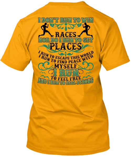 I Run To Feel Free T Shirt, I Love Running T Shirt