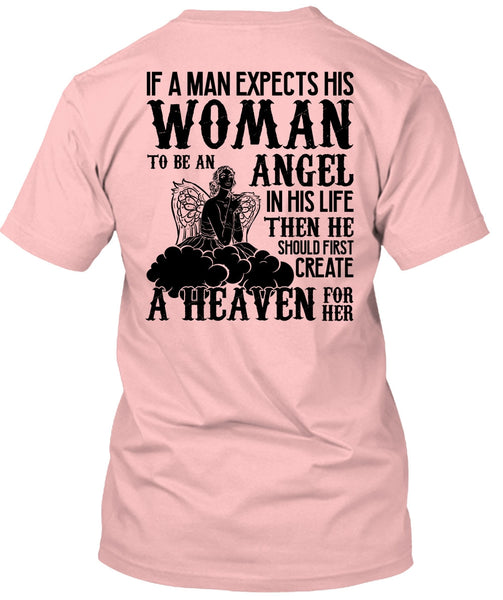 Woman To Be An Angel T Shirt, I Love Wife T Shirt