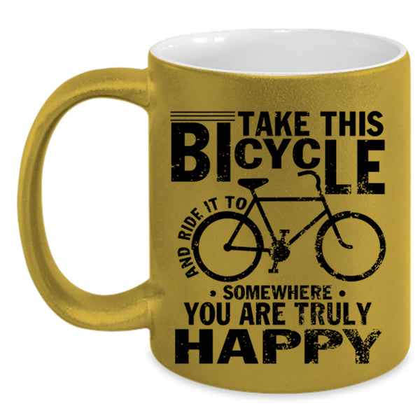 Ride It To Somewhere Coffee Mug, Take This Bicycle Accent Mug