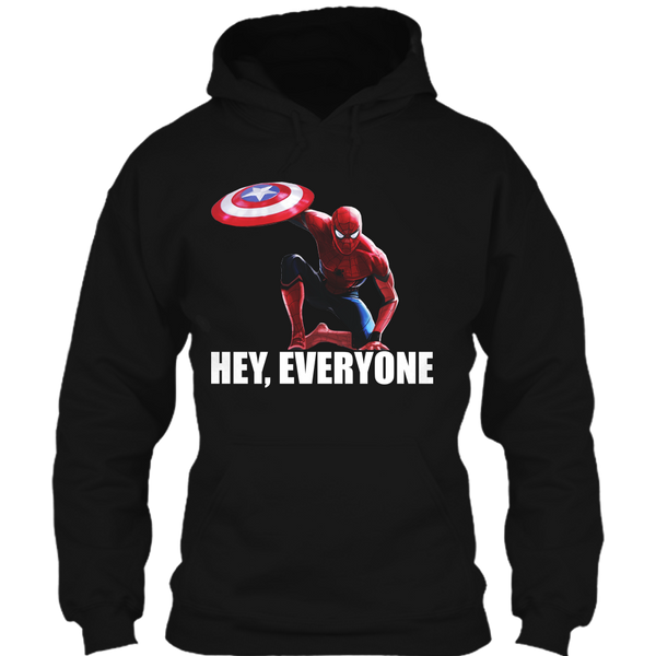 A black t-shirt with the shopify logo