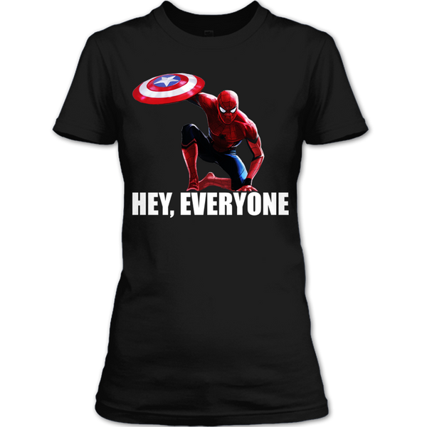 A black t-shirt with the shopify logo