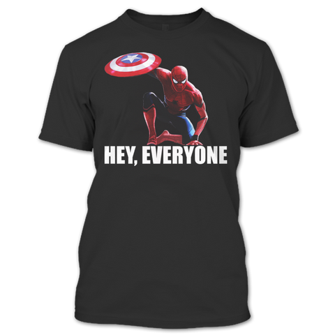 A black t-shirt with the shopify logo