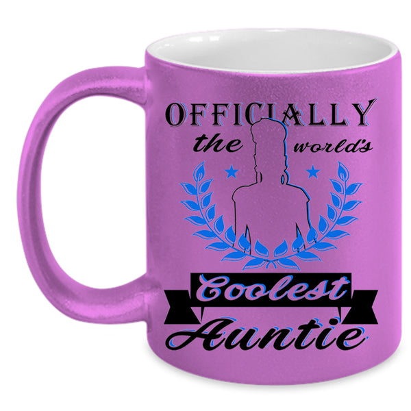 Coolest Auntie Coffee Mug, The Wprld's Coolest Auntie Accent Mug