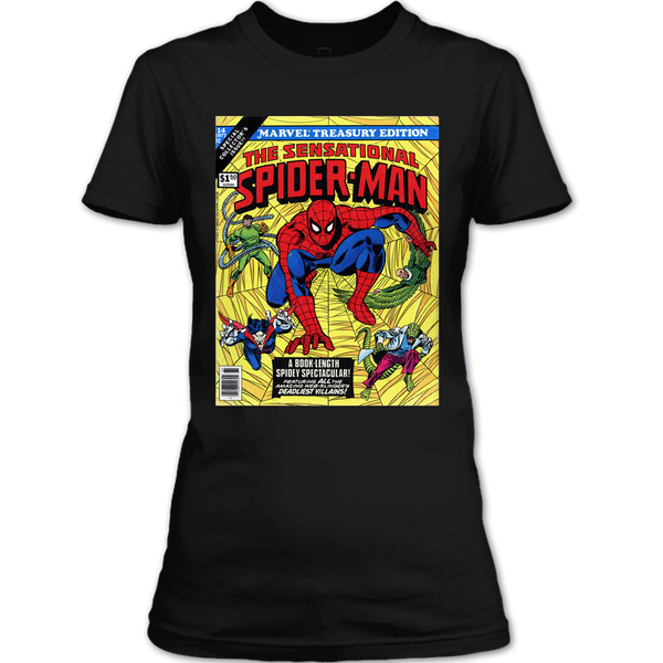 A black t-shirt with the shopify logo