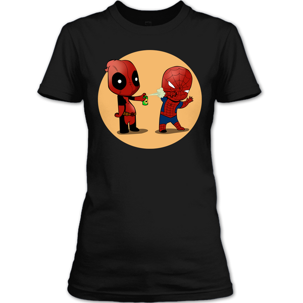 A black t-shirt with the shopify logo