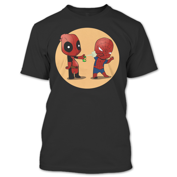 A black t-shirt with the shopify logo