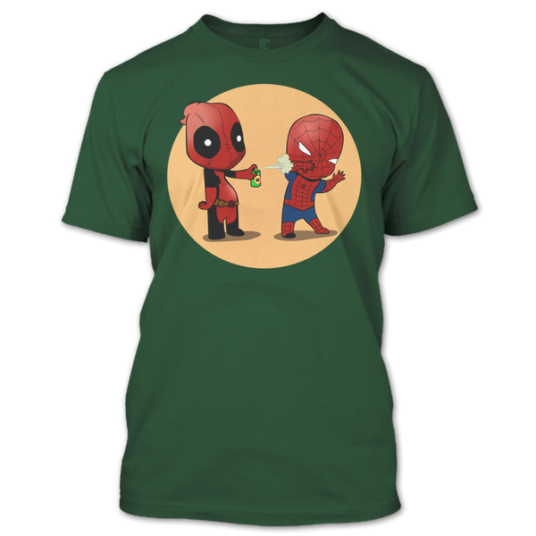 A black t-shirt with the shopify logo