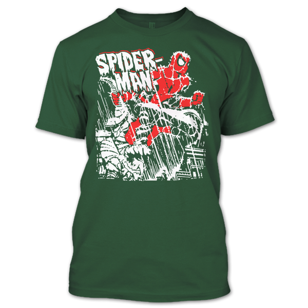 A black t-shirt with the shopify logo