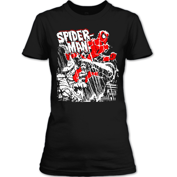 A black t-shirt with the shopify logo