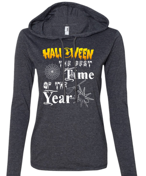 Halloween The Best Time Of The Year T Shirt, I Love You Pumpkin T Shirt (Anvil Ladies Ringspun Hooded)