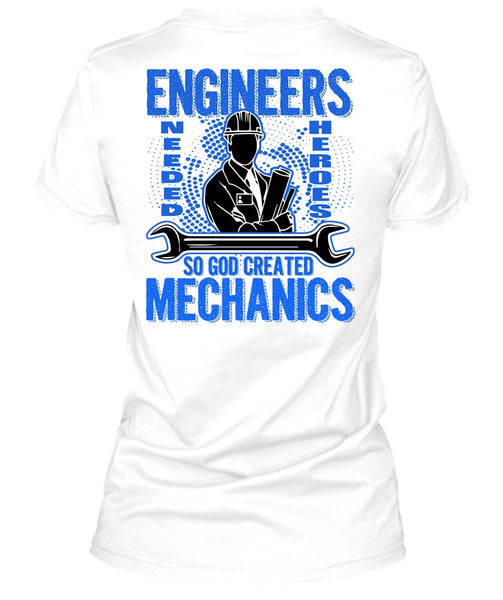 God Created Mechanics T Shirt, Engineers T Shirt