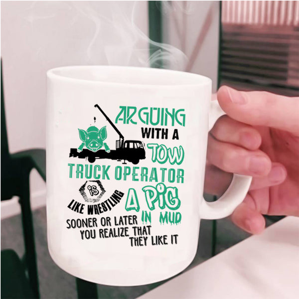 Cool Gift For Trucker Coffee Mug, Tow Truck Operator Cup