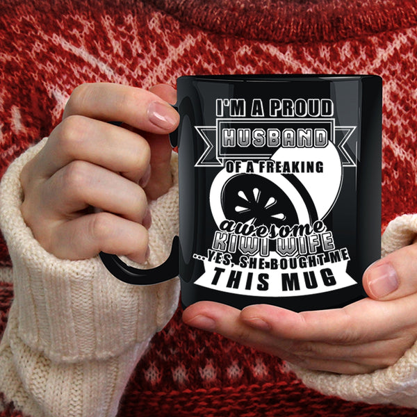 I'm A Proud Husband Of A Kiwi Wife Coffee Mug, Cute Married Coffee Cup