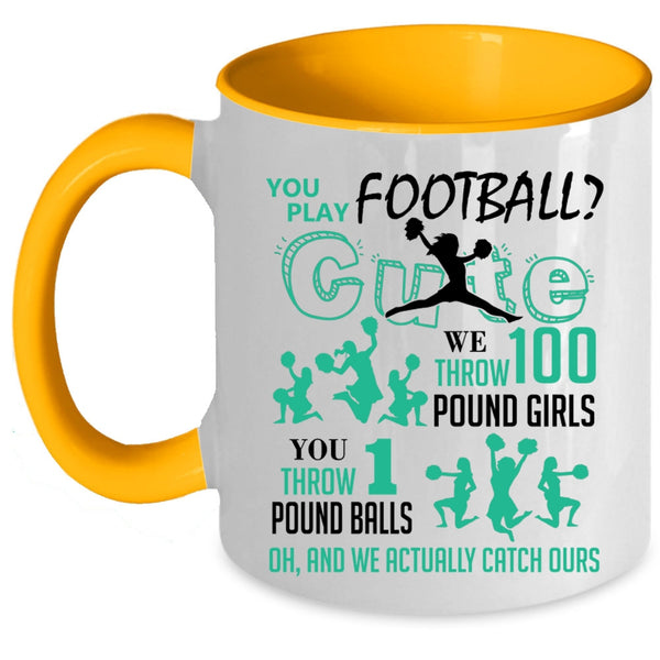Cute Football Player Coffee Mug, You Play Football Accent Mug