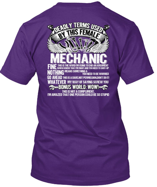 This Female Mechanic T Shirt, Being A Mechanic T Shirt