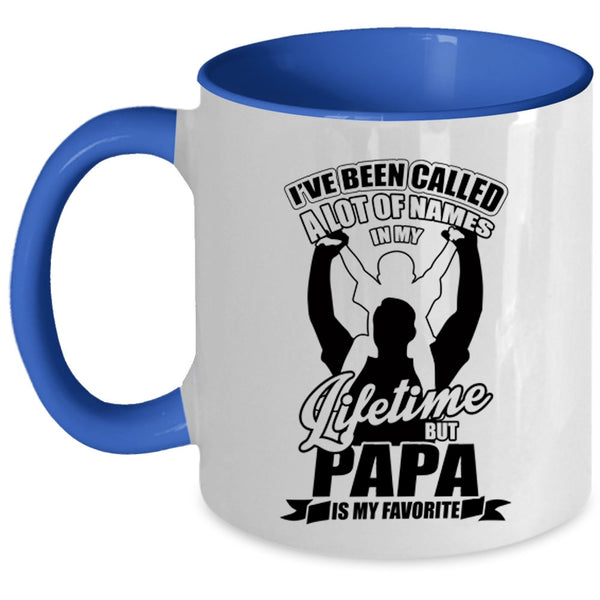 Awesome Papa Coffee Mug, Papa Is My Favorite Names Accent Mug