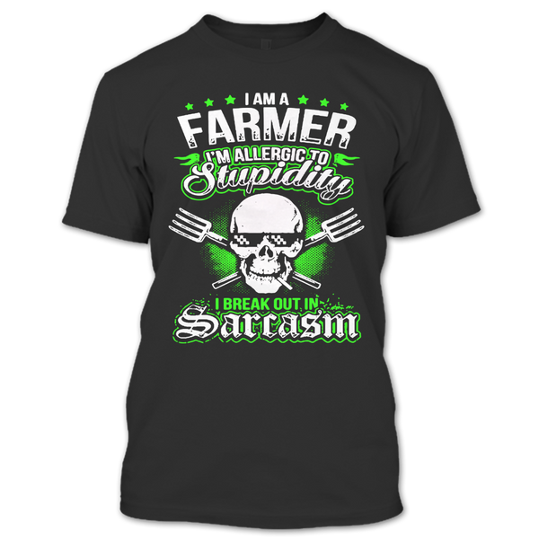 A black t-shirt with the shopify logo