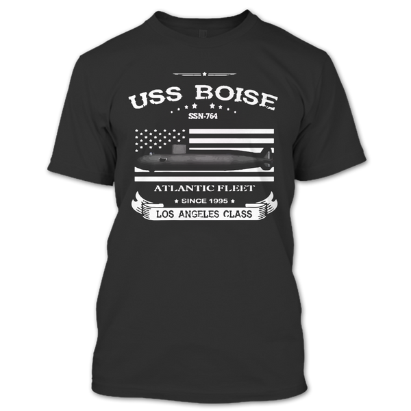 A black t-shirt with the shopify logo