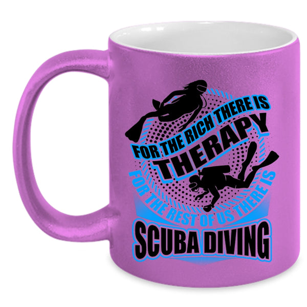 Funny Diving Coffee Mug, For The Best Of Us There Is Scuba Diving Accent Mug