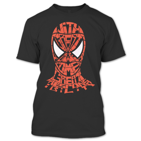 A black t-shirt with the shopify logo