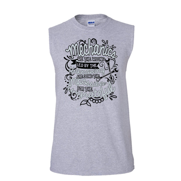 Mechanic We The Willing T Shirt, Gift For Mechanic Tank Top (Men's Cotton Sleeveless)