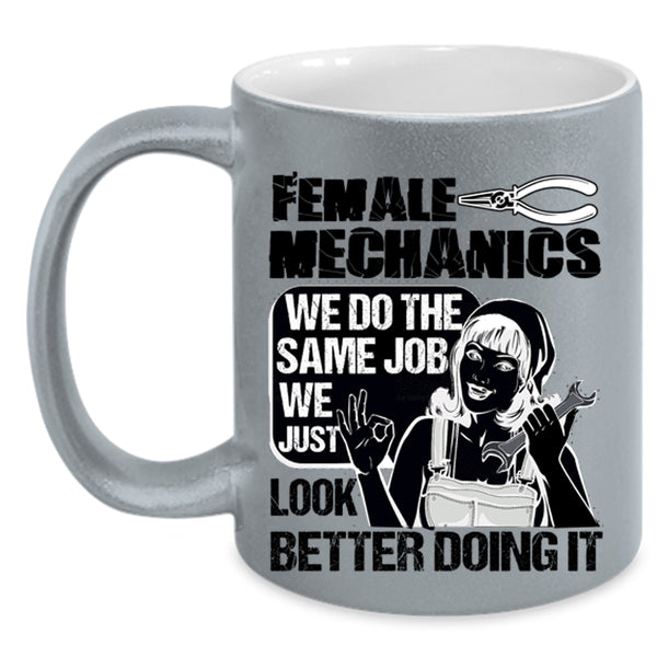 Cute Gift For My Wife Coffee Mug, Female Mechanics Accent Mug