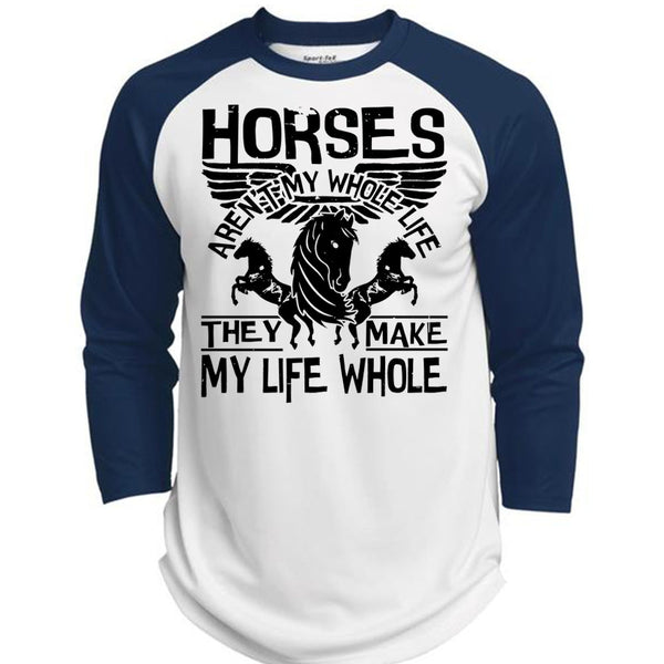 Horses Aren't My Whole Life T Shirt, I Love Equestrian T Shirt, Awesome T-Shirts  (Polyester Game Baseball Jersey)