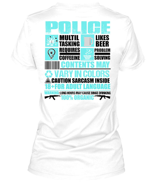 Police Multitasking T Shirt, I Love Police T Shirt