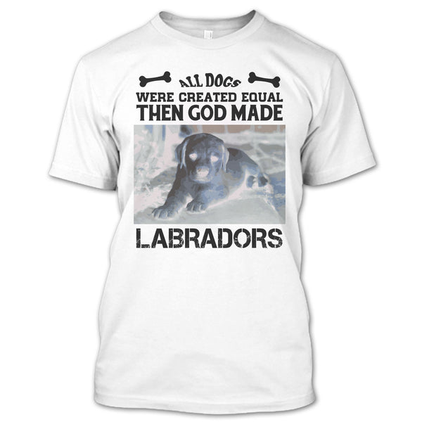 A black t-shirt with the shopify logo