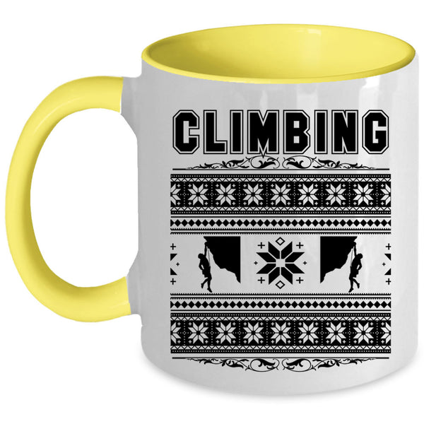 Cute Gift For Climber Coffee Mug, Climbing Accent Mug