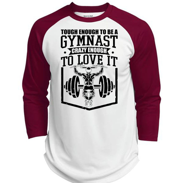 Tough Enough To Be A Gymnast T Shirt, I Love Gym T Shirt, Awesome T-Shirts  (Polyester Game Baseball Jersey)