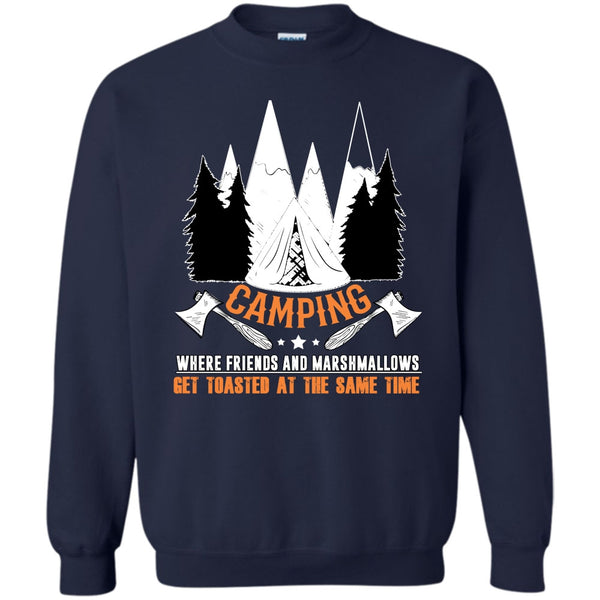 Where Friends And Marshmalows T Shirt, Coolest Camping Sweatshirt