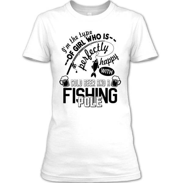 Pretty Happy With Cool Beer T Shirt, Coolest Fishing Lover T Shirt