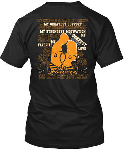 A black t-shirt with the shopify logo