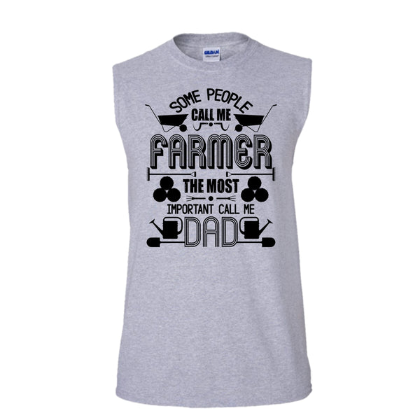 Some People Call Me Farmer T Shirt, Coolest Farmer Dad T Shirt, Awesome t-shirts (Men's Cotton Sleeveless)
