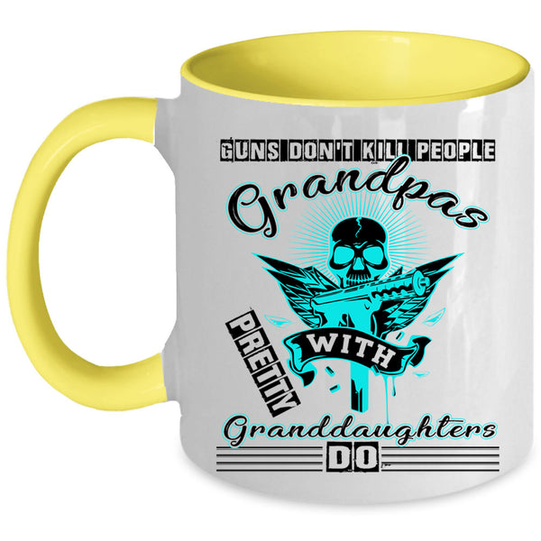 Cool Grandpas Coffee Mug, Grandpas With Pretty Granddaughters Accent Mug