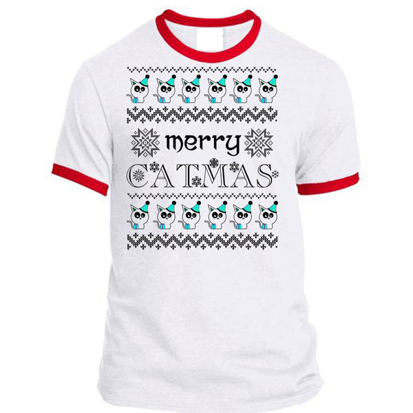Merry Catmas T Shirt, Happy New Year T Shirt, Awesome T-Shirts