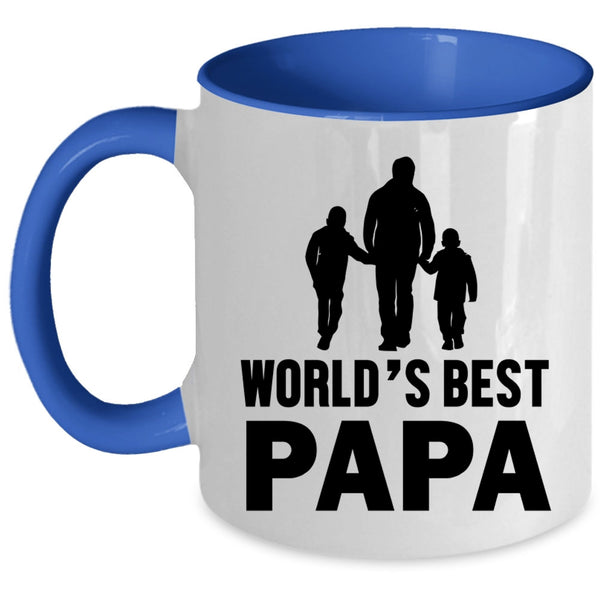 Best Papa Ever Coffee Mug, World's Best Papa Accent Mug
