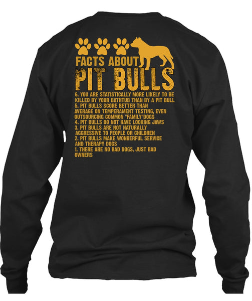 Facts About Pit Bulls T Shirt, There Are No Bad Dogs T Shirt