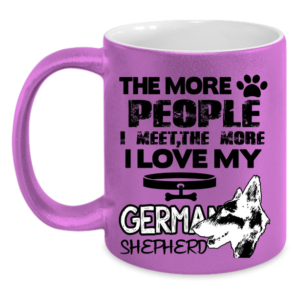 Dog Lovers Coffee Mug, I Love My German Shepherd Accent Mug