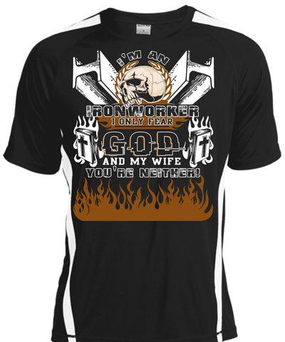 A black t-shirt with the shopify logo