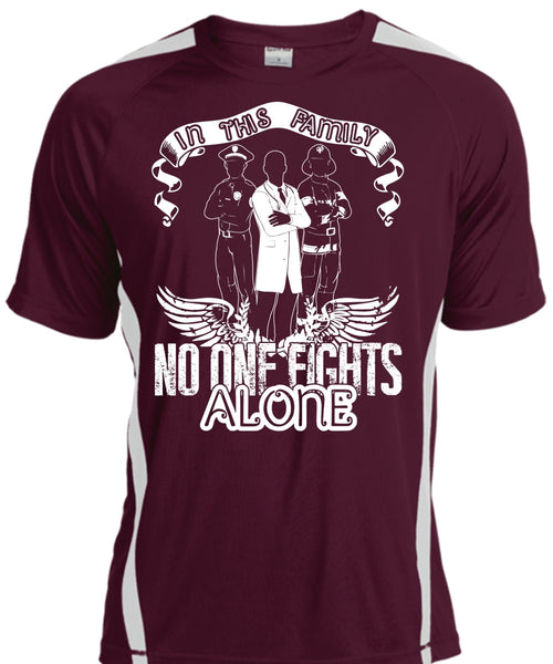 In This Family No One Fights Alone T Shirt, Being A Police T Shirt, Cool Shirt